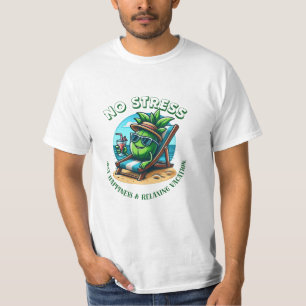 Camiseta Engraçado Cactus em Férias na Praia