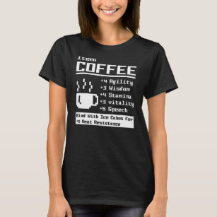 Camiseta Engraçado Café sarcasmo benefícios Agilidade Sabed