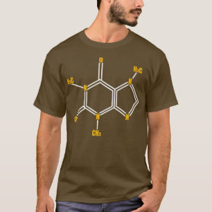 Camiseta Engraçado Caffeine Molecule Science Pensava Amor C