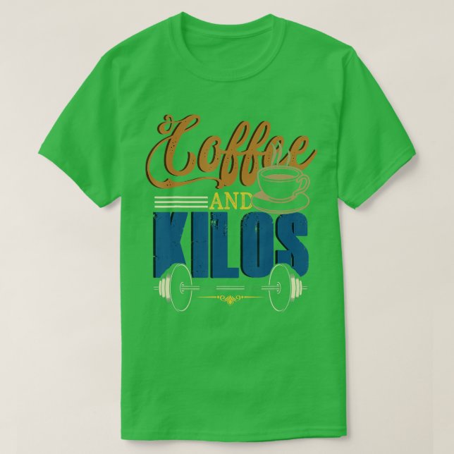 Camiseta Engraçado Caffeine Weising Workout Ofertas de Café (Frente do Design)