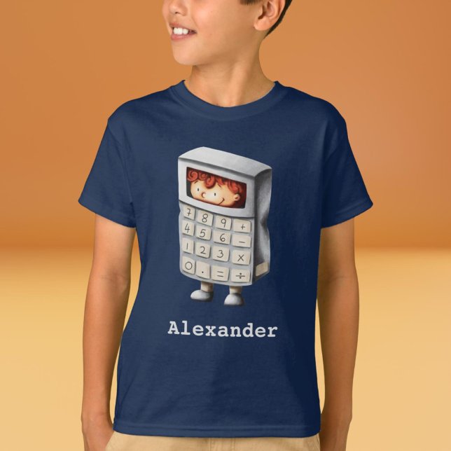 Camiseta Engraçado Calculadora Kids Matth (Criador carregado)