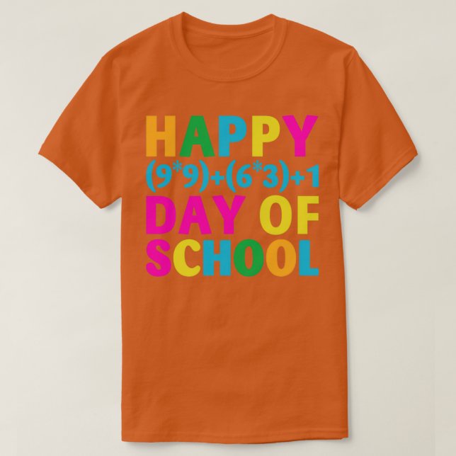 Camiseta Engraçado Cálculo Feliz 100º Dia das Crianças Esco (Frente do Design)