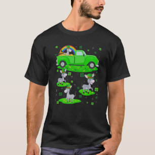 Camiseta Engraçado Caminhão Verde Leprechaun Hat Mule Rua