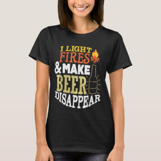 Camiseta Engraçado Camping Bebendo Beer Para Homens 1