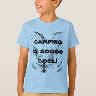Camiseta Engraçado Camping é Insetos Legal Crianças T-sh