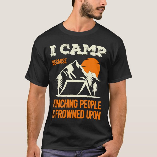 Camiseta Engraçado Camping Sayings (Frente)