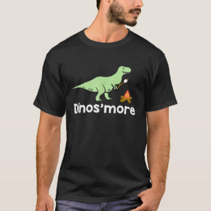 Camiseta Engraçado Camping Smore Dinosmore Dinossauro