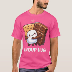 Camiseta Engraçado Camping Smores Grupo Hug Shirt Cute S'Mo