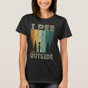 Camiseta Engraçado Camping Vintage Retro I Pee Out