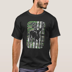 Camiseta Engraçado Camuflagem Americana Deer Hunting Prese