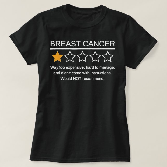 Camiseta Engraçado Cancer de mama Consciência 1 Cancer de c (Frente do Design)