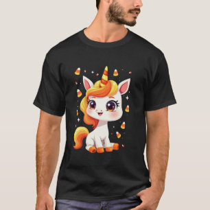 Camiseta Engraçado Candy Corn Unicorn Cut Custo do Partido