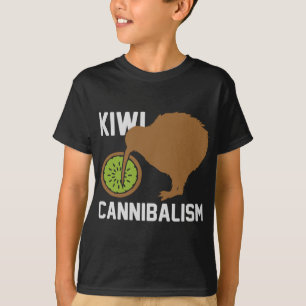 Camiseta Engraçado Cannibalismo Kiwi - Pássaro Cannibalísti