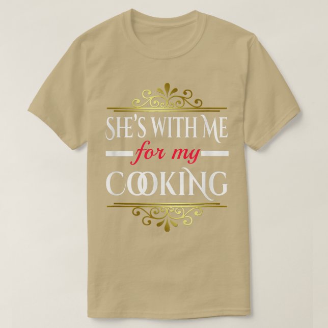 Camiseta Engraçado Canta Comigo Pela Minha CozinhaComida De (Frente do Design)