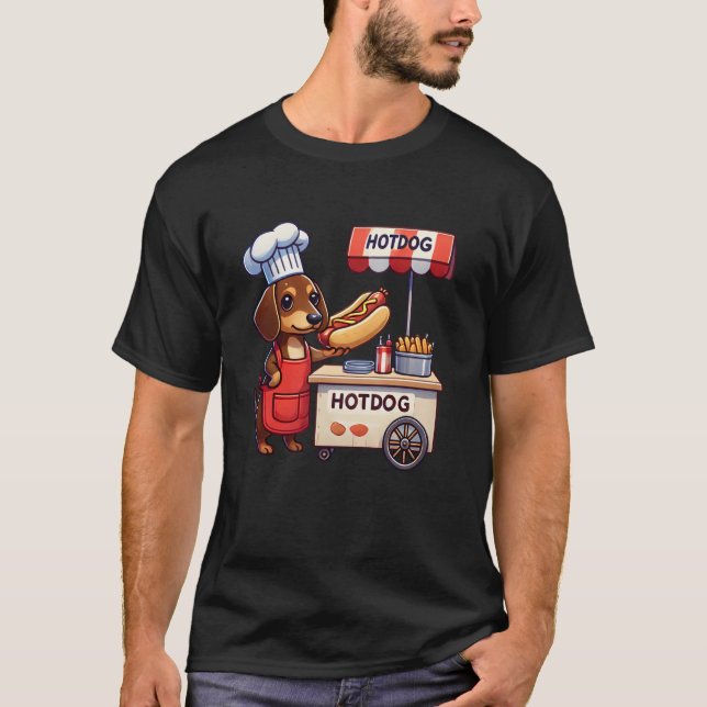 Camiseta Engraçado Cão-De-Ferro-Vinho Enchido Sanduíche-De- (Frente)