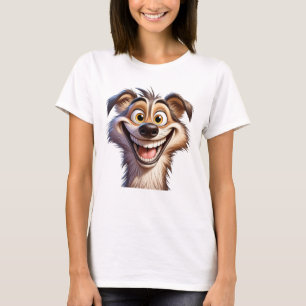 Camiseta Engraçado Cão Selfie