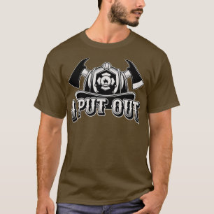 Camiseta Engraçado Capacete de Bombeiros Eu Apaguei Bombeir