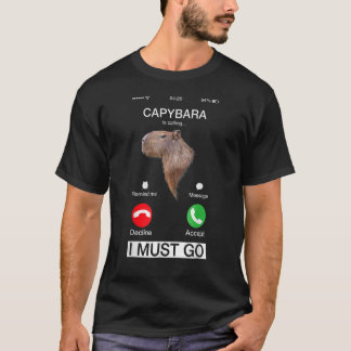 Camiseta Engraçado Capibara Rodent Capybara Está Chamando A