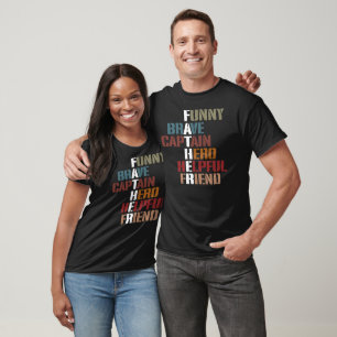 Camiseta Engraçado Capitão Herói Ajudante Amigo Dotando Ide