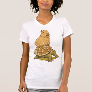 Camiseta Engraçado Capybara Animal Turtle Cuja Fatia Capyba