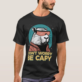 Camiseta Engraçado Capybara Não Se Preocupe De Ser Capy Rod