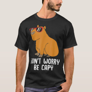 Camiseta Engraçado Capybara Para Crianças Não Se Preocupe D