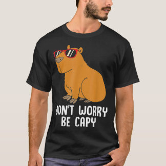 Camiseta Engraçado Capybara Para Crianças Não Se Preocupe D