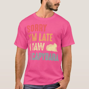 Camiseta Engraçado Capybara Rodent Capy Desculpe Estou Atra