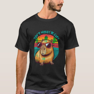 Camiseta Engraçado Capybara Vintage Retro Não se preocupe s
