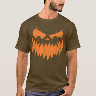 Camiseta Engraçado Cara de Abóbora - Feliz Figurino de Hall