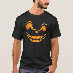 Camiseta Engraçado Cara de Abóbora Meninos Meninas Bobo Dia