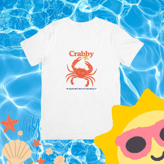 Camiseta Engraçado Caranguejo "Sentindo-me um Pouco Irritad