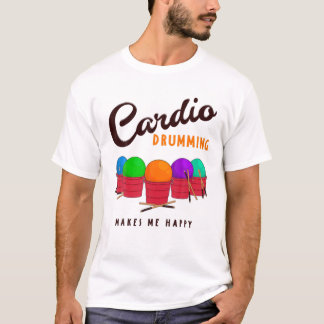 Camiseta Engraçado Cardio Drumming Humor Sayings Cardio Gro
