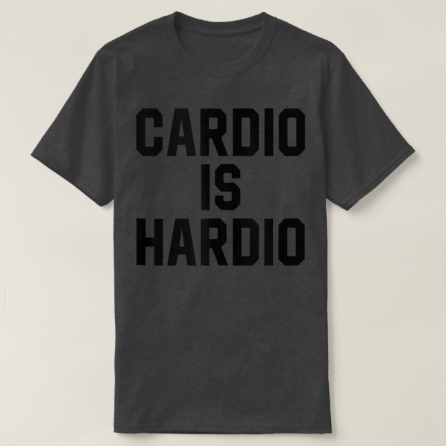 Camiseta Engraçado Cardio É Malhação De Hardio E Gym Cardio (Frente do Design)