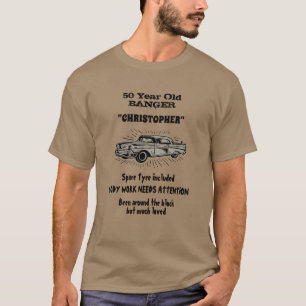 Camiseta Engraçado Carro vintage de Piada de 50º aniversári