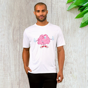 Camiseta Engraçado Cartoon Cérebro Vencendo Tumbos