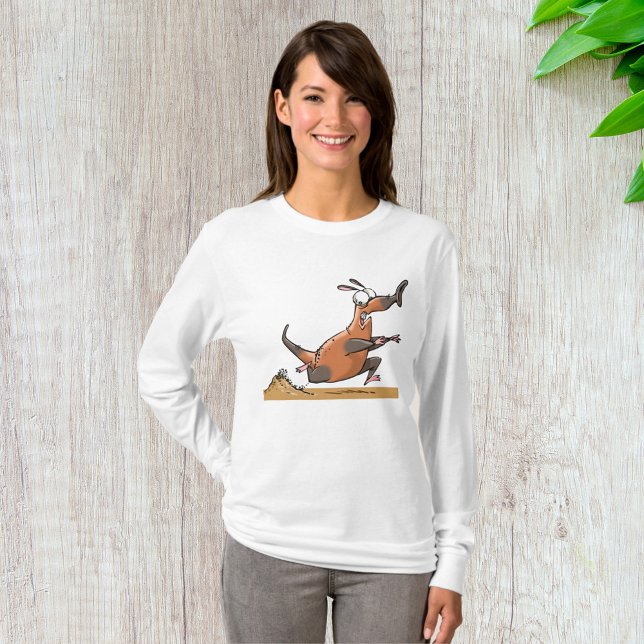 Camiseta Engraçado Cartoon De Ateador Quirky Running Animal (Criador carregado)