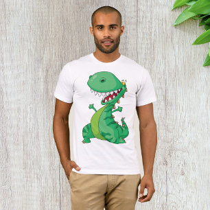 Camiseta Engraçado Cartoon Dinossaur Roaring T-Rex