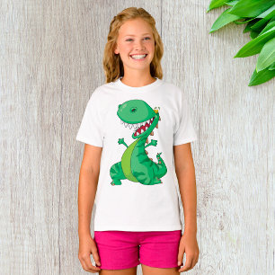 Camiseta Engraçado Cartoon Dinossaur Roaring T-Rex