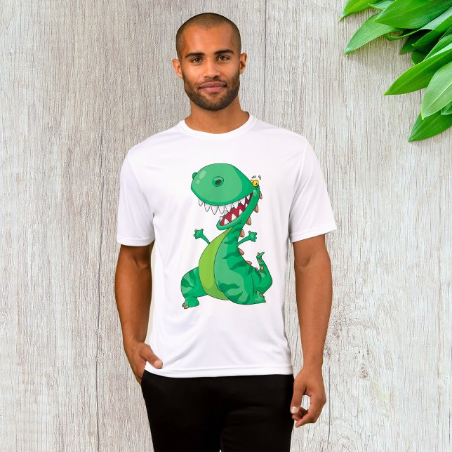 Camiseta Engraçado Cartoon Dinossaur Roaring T-Rex (Criador carregado)