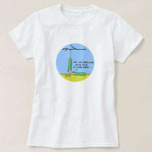Camiseta Engraçado Cartoon Romântico - Lagartas apaixonad