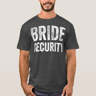 Camiseta Engraçado Casamento da Segurança da Noiva