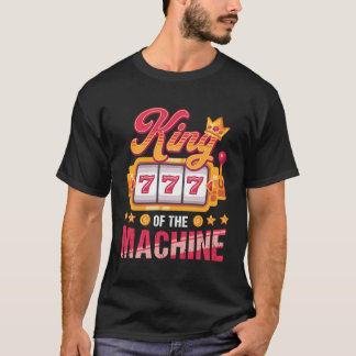 Camiseta Engraçado Casino Joga Rei Da Playe Do Pão Da Máqui