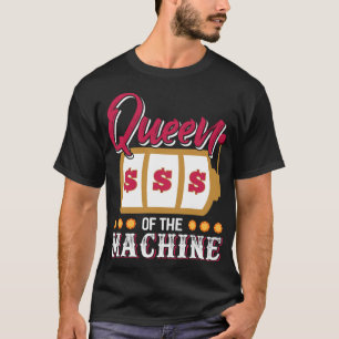Camiseta Engraçado Casino Slot Machine Queen Gambling Slot