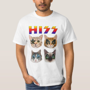 Camiseta Engraçado Cat Hiss Rock and Roll for Cat Lover