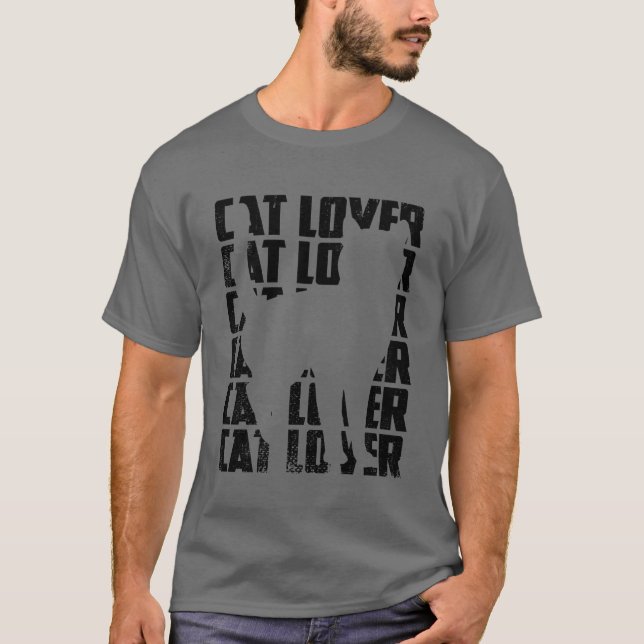 Camiseta Engraçado Cat Lover (Frente)