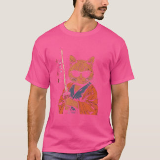 Camiseta Engraçado Cat Samurai Amantes de os animais Japone