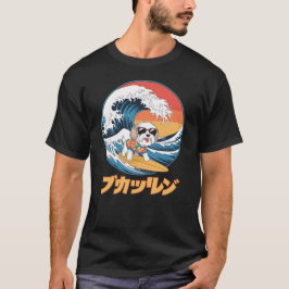 Camiseta Engraçado Cavachon Japonês Onda Canagawa