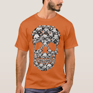 Camiseta Engraçado Caveira Homens Mulheres Pug Lover Hallow