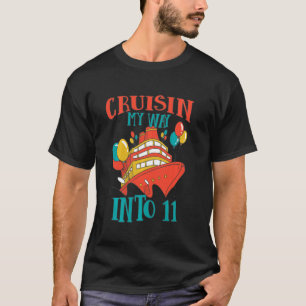 Camiseta Engraçado Celebração de Cruzeiro de 11 Anos de Ani